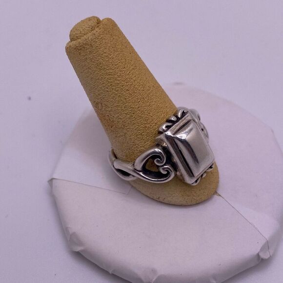 Brighton 925 Sterling Silver Rectangular Dome Ring - Picture 2 of 6